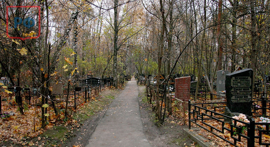 Схема Николо-Архангельского кладбища - Москва